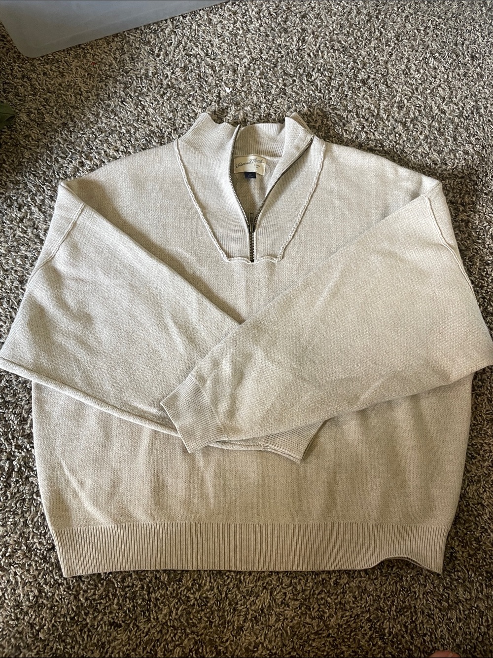 Universal Thread Women's Half-Zip Sweater in Cream